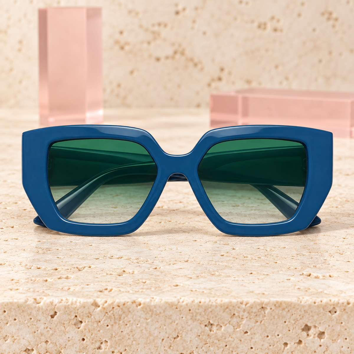 She-Wolf Lyons Blue sunglasses front view - Bloomy